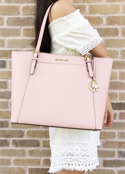 pink pastel michael kors tote bag|Michael Kors weekender bag pink.